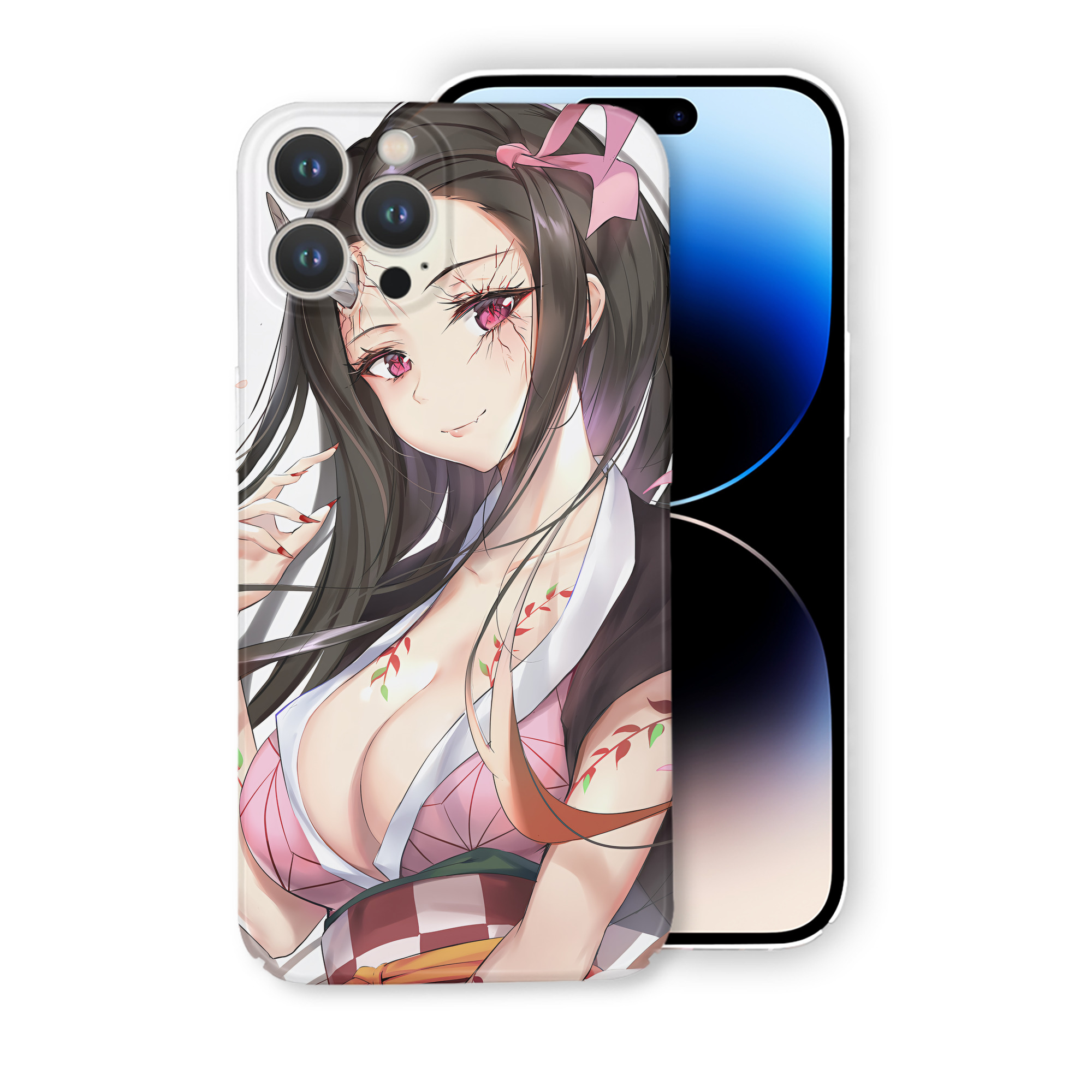 （画像用） 鬼滅の刃（きめつのやいば）竈門 禰󠄀豆子／かまど ねずこ Kamado Nezuko 【iPhone 14シリーズ対応】ハードケース